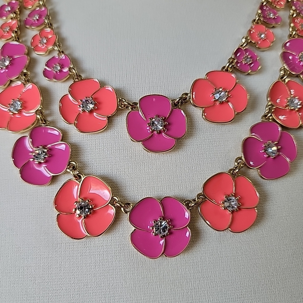Kate Spade Pink and Purple Floral Necklace